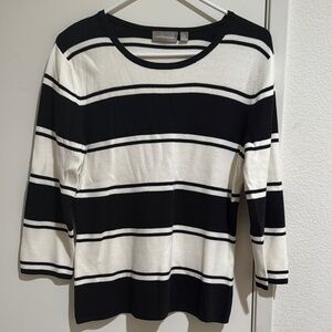 Croft & Barrow Striped half sleeve top